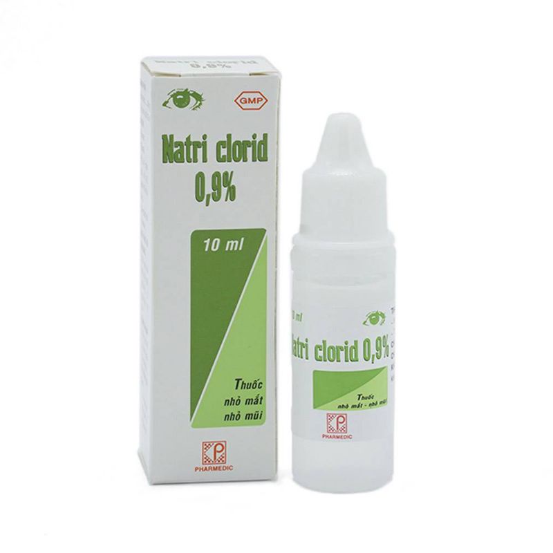 Nước muối nhỏ mắt mũi cho bé