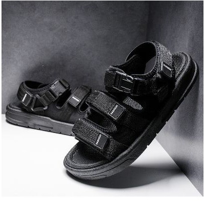 Dép Sandal nam học sinh quai ngang khóa chốt đế cao su đi cực bền êm chân chống trơn trượt tốt phong cách Hàn Quốc TH-24