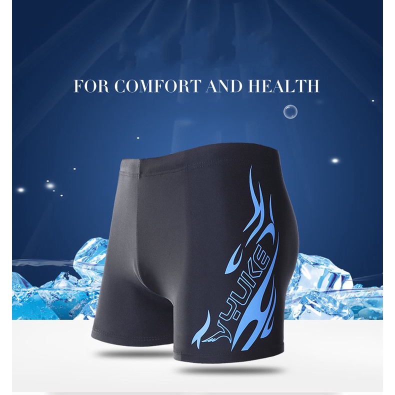 Quần bơi nam boxer 2 lớp vải Spandex co giãn 4 chiều - nhanh khô - thoáng khí - có dây buộc