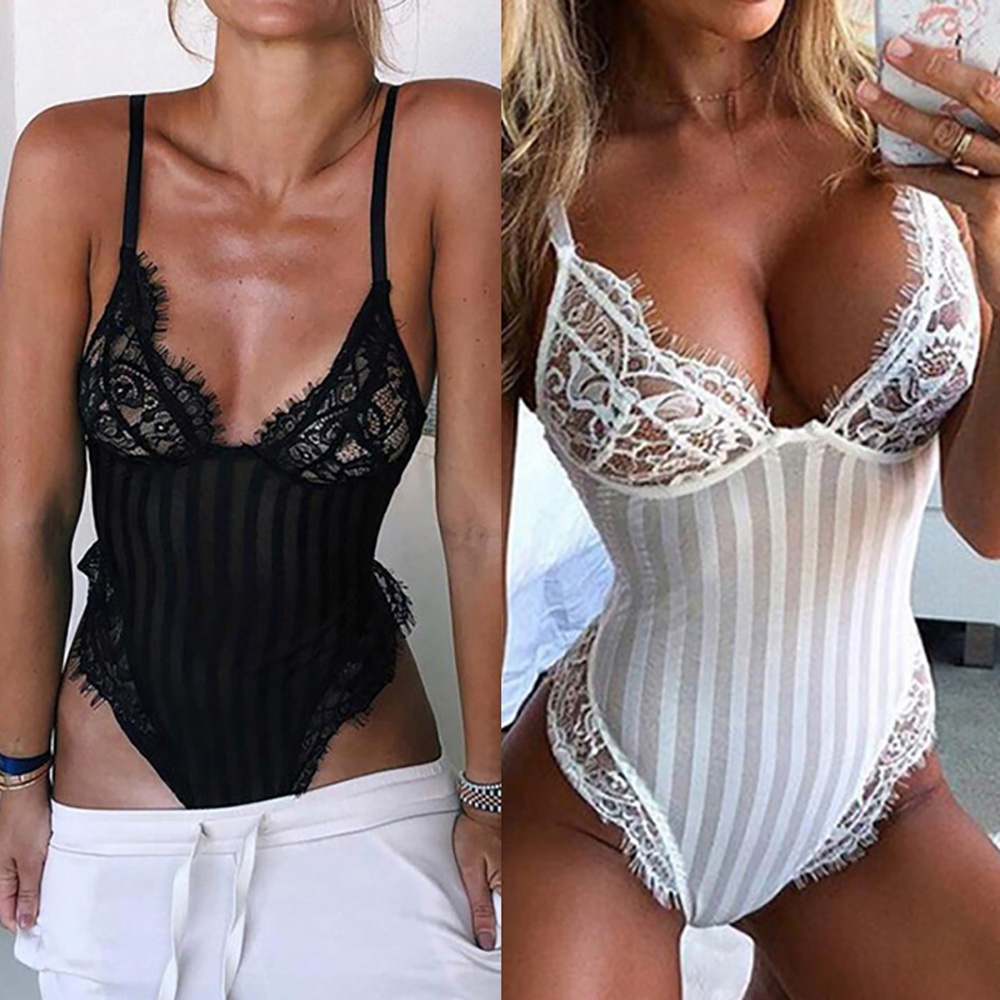 Bộ bodysuit ren xuyên thấu gợi cảm size S-2XL | BigBuy360 - bigbuy360.vn