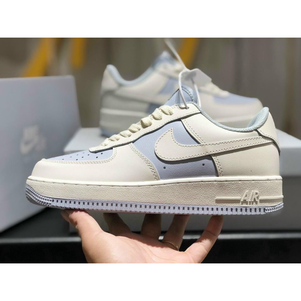 Giầy AF1 trắng xanh kem cao cấp.