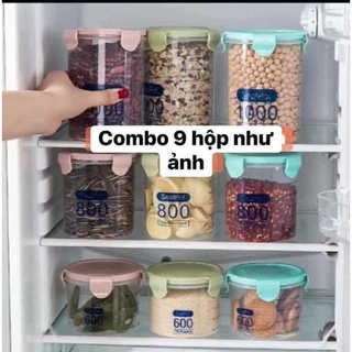 Combo 5 hộp Đựng thực phẩm có chia ml (3 dung tích 600ml, 800ml, 1000ml)