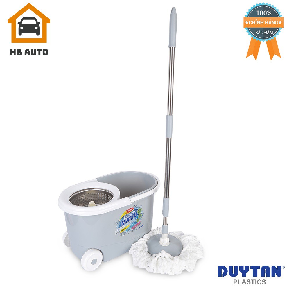 Bộ Lau Nhà 360 Độ Matsu 11 Lít Lồng Inox - Có Bánh Xe Duy Tân No.899