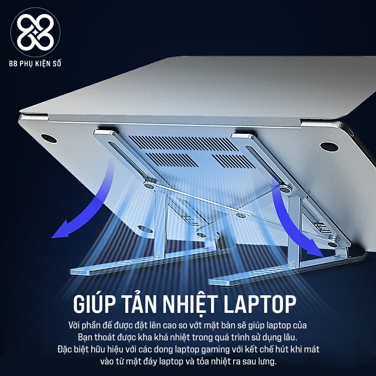 Giá đỡ Aluminum Wiwu S400 cho Macbook và Laptop 13 inch đến 15.5 inch chính hãng | BigBuy360 - bigbuy360.vn