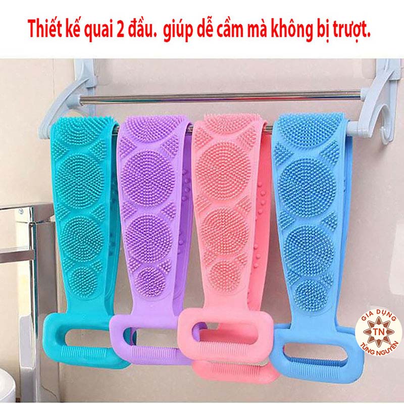 Dây Tắm Chà Lưng 2 mặt Bằng Silicone mẫu mới [CHÀ LƯNG]