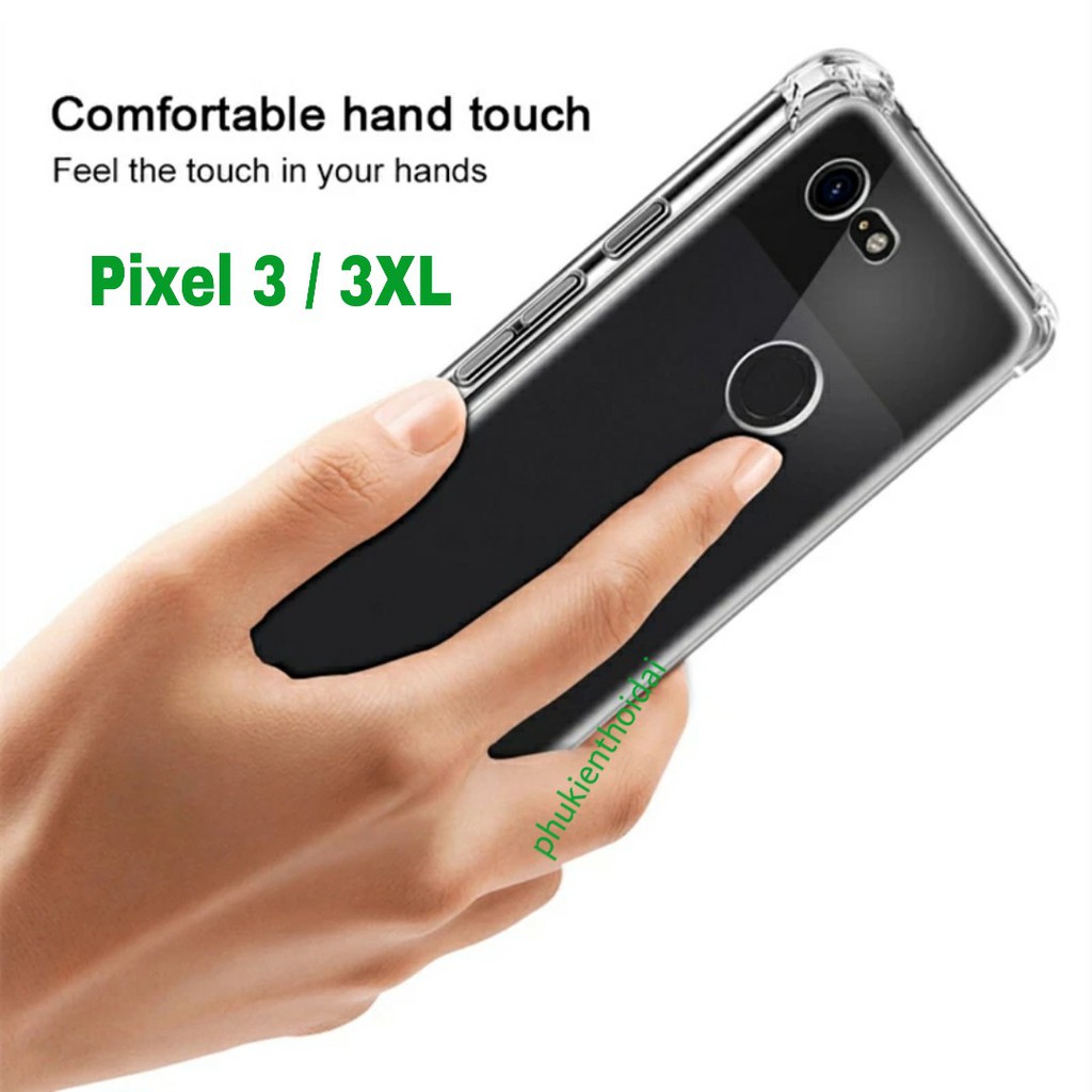 Ốp lưng Pixel 3XL / Pixel 3 / Pixel 4 / Pixel 4XL / 2 / 2XL / 5 dẻo trong lồi 4 góc ôm khít máy hạn chế ố vàng