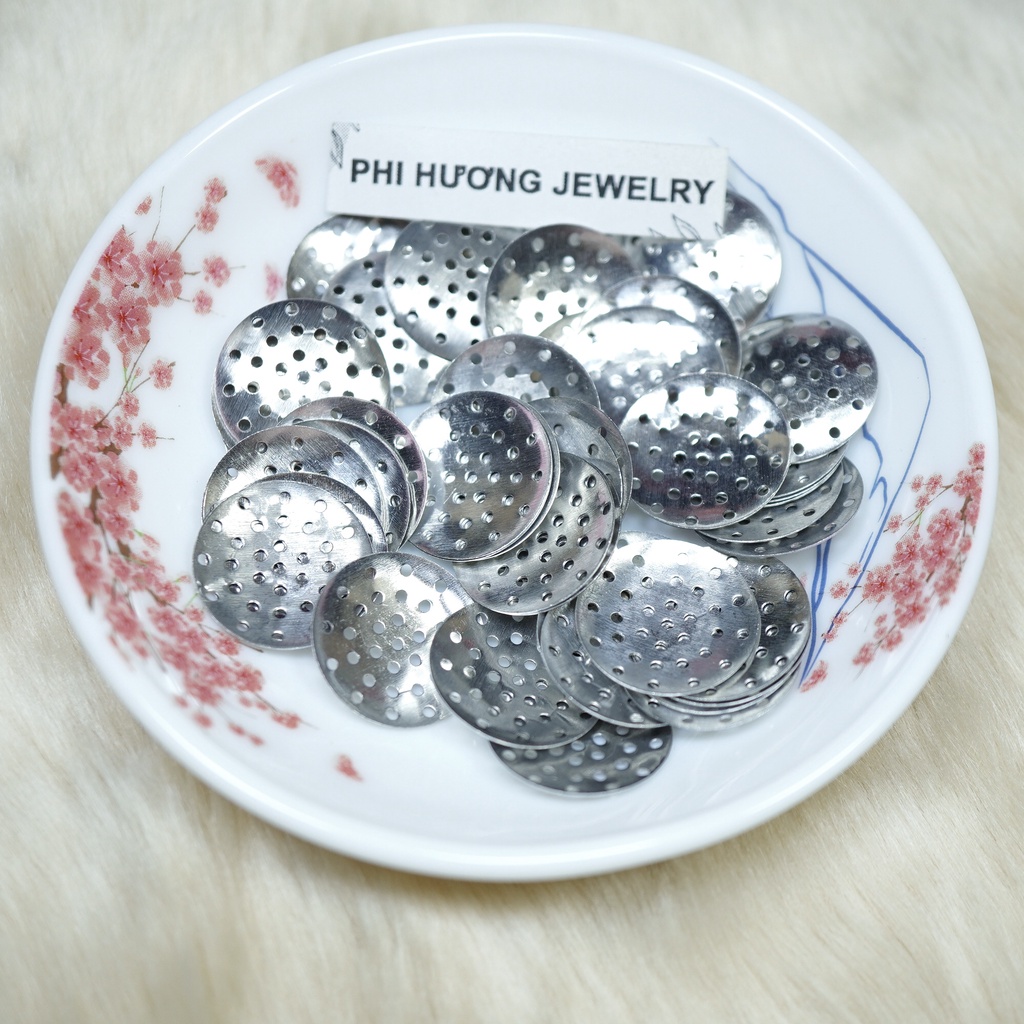 20 miếng đế lỗ, đế hoa 18mm làm phụ kiện trang trí handmade