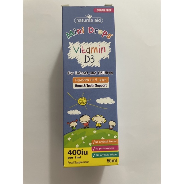 Vitamin D3 drop 400iu của Nature Aid mẫu mới