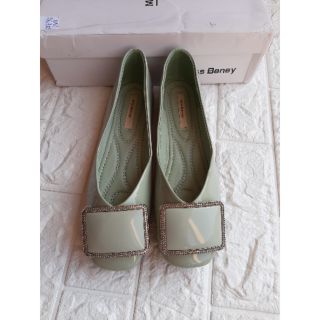 Bệt da bóng xanh ngọc size 36
