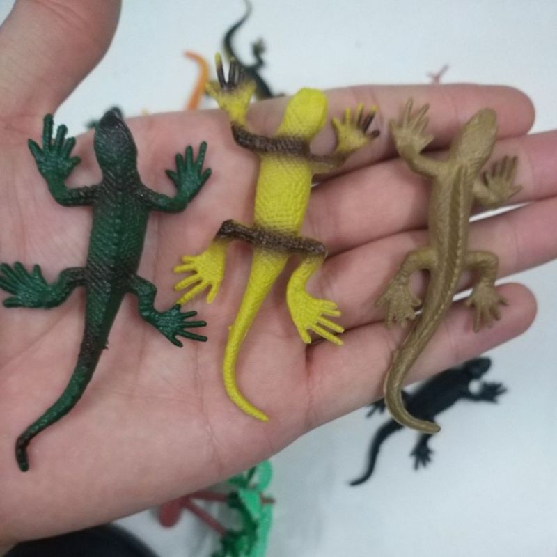 Bộ 12 đồ chơi Tắc Kè Safari hoang dã  Mô hình tắc kè thằn lằn nhựa giả New4all ANIMAL WORLD cho bé trên 3 tuổi
