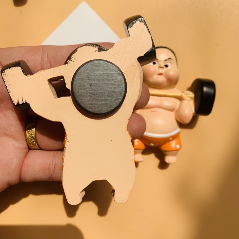 Nam châm hít trang trí tủ lạnh hình đôi nam nữ nâng tạ