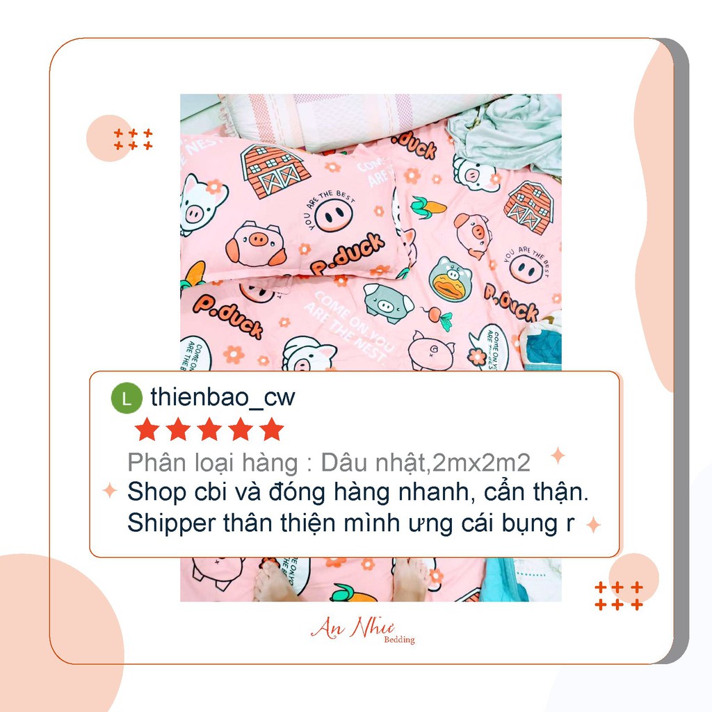 Bộ ga gối 💖2m💖 drap giường poly, ga trải giường + 2 vỏ gối nằm đơn giản An Như Bedding