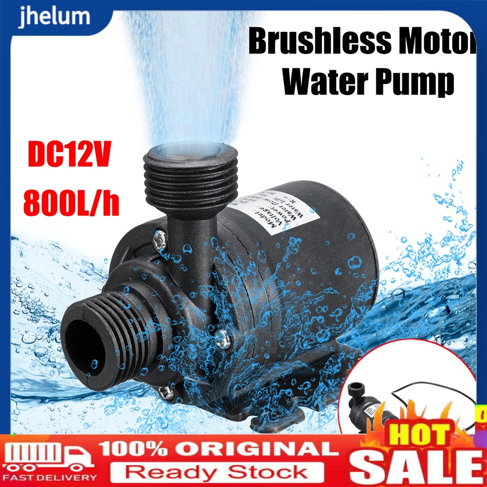 Máy Bơm Chìm Mini DC 12V 800L/H Không Chổi Than Siêu Yên Tĩnh Tiện Dụng