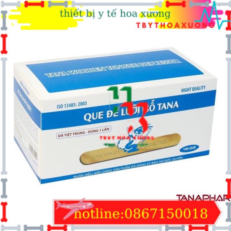 Đè lưỡi gỗ Tanaphar Hộp 100 que từ gỗ cây Bồ đề.