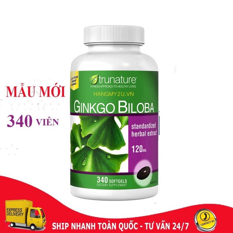 Date 8/2023] Mẫu mới GINKGO BILOBA chai 340 viên