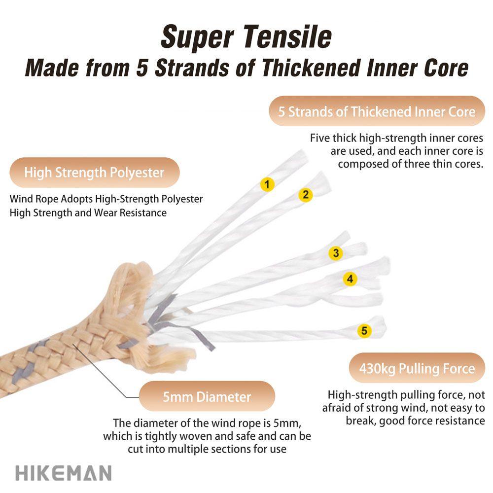 Danilo Khóa Dây Thừng Cắm Trại Phản Quang Điều Chỉnh Được