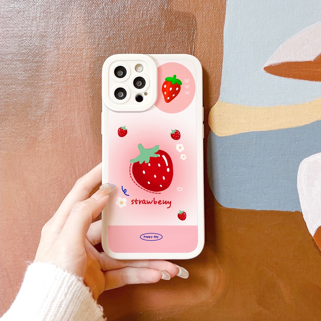 Ốp lưng iphone Happy Fruit cạnh vuông 6/6plus/6s/6splus/7/7plus/8/8plus/x/xs/11/12/13/14/pro/max/promax/plus/shin/case