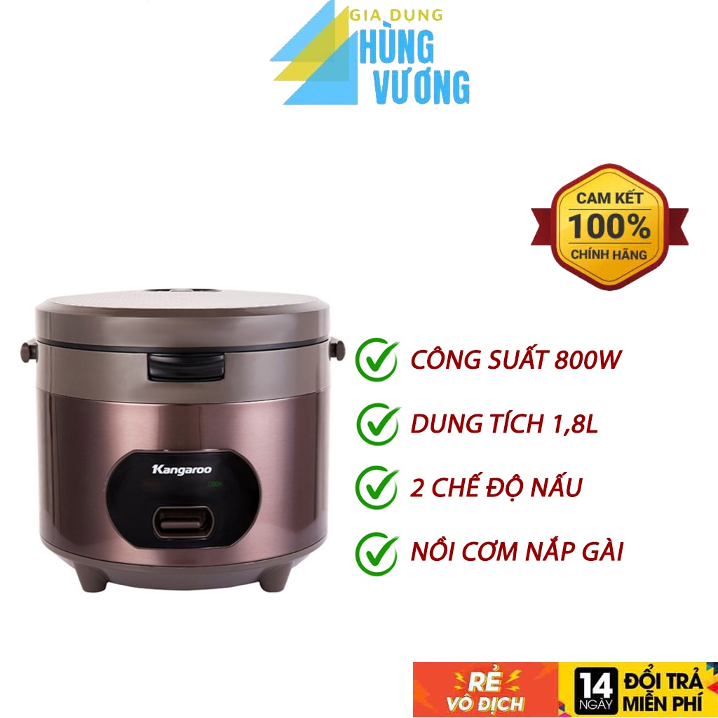 Nồi cơm nắp gài Kangaroo KG18R2 1.8 lít
