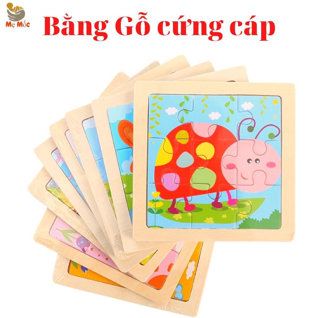 Tranh Gỗ Ghép Hình, lắp Ráp-Đồ Chơi Xếp Hình Cho Bé Thông Minh, Sáng Tạo, Tư Duy-Lắp ghép Size to 15x15  [Shop Mẹ Mốc]