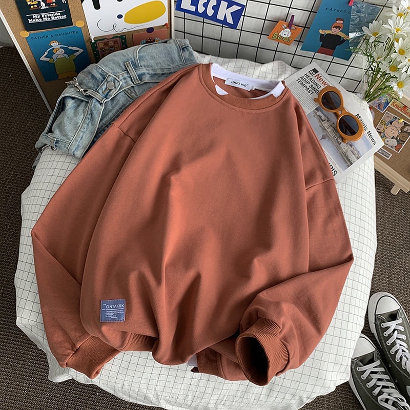 Áo sweater nỉ unisex - Rio.uni - Form rộng Layer rách nam nữ phong cách Ulzzang