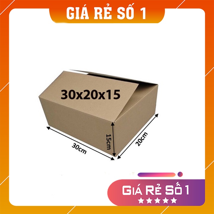 Hộp bìa carton 30x20x15 đóng, gói hàng tiện dụng chất lượng cao