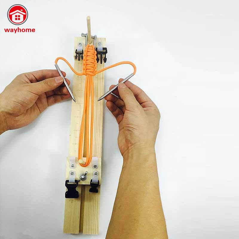 Dụng cụ đan dây thừng dây dù làm vòng tay DIY bằng gỗ phong