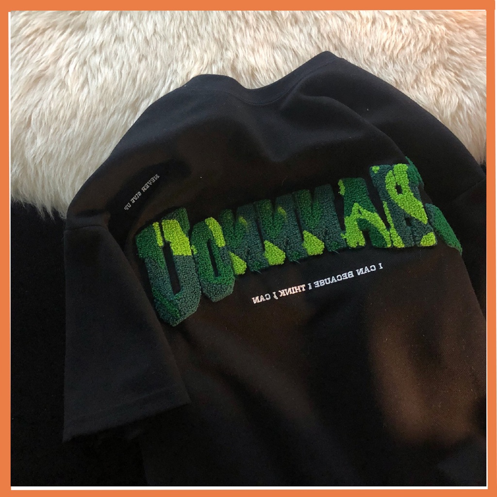 Áo thun nam nữ, áo from rộng nữ, Áo thun from rộng, họa tiết nổi TT3