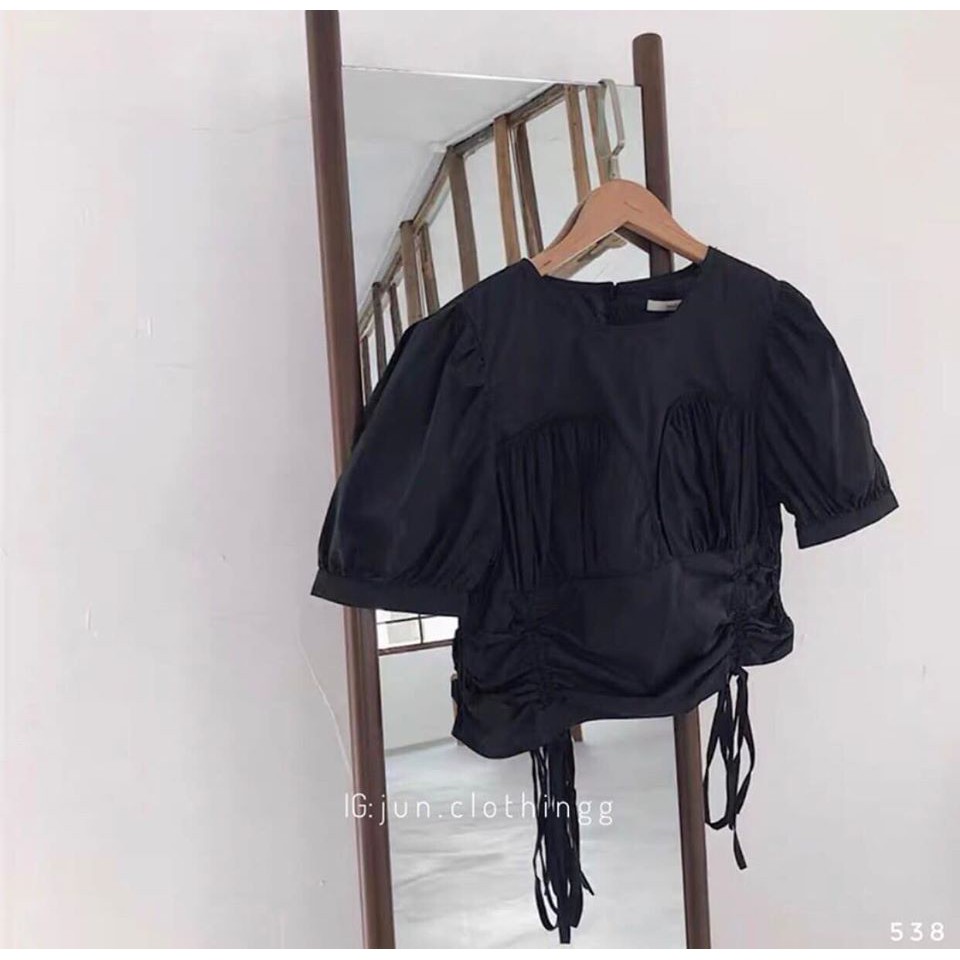 [ẢNH THẬT TRẢI SÀN] ÁO CROPTOP CHUN RÚT HAI BÊN HÔNG XINH XẮN GIÁ RẺ- MORA CROPTOP