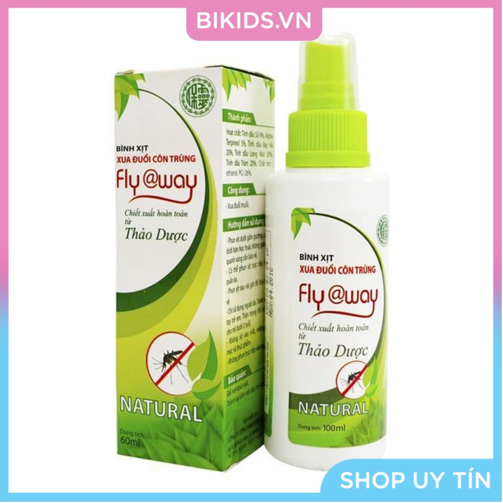 Bình xịt xua đuổi muỗi côn trùng FlyAway 100ml