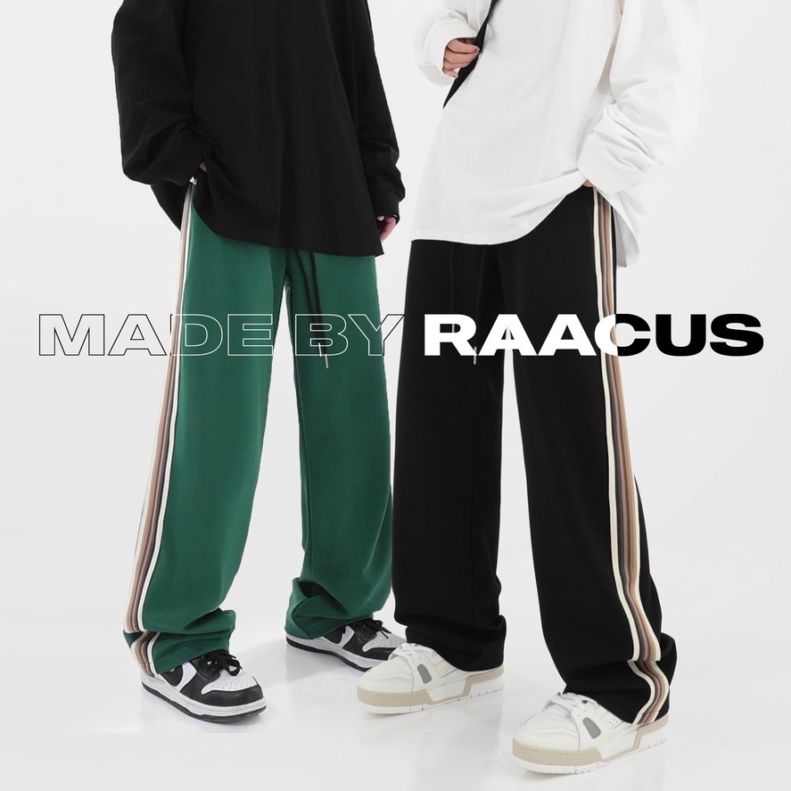 Quần ống rộng nam nữ PATOMI.STUDIO  dáng suông unisex chất poly sọc nâu - QD05 , QS03