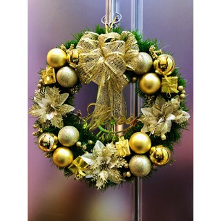 [Hàng cao cấp] Vòng nguyệt quế khung sắt, vòng trang trí Noel đường kính 25-35-45cm.