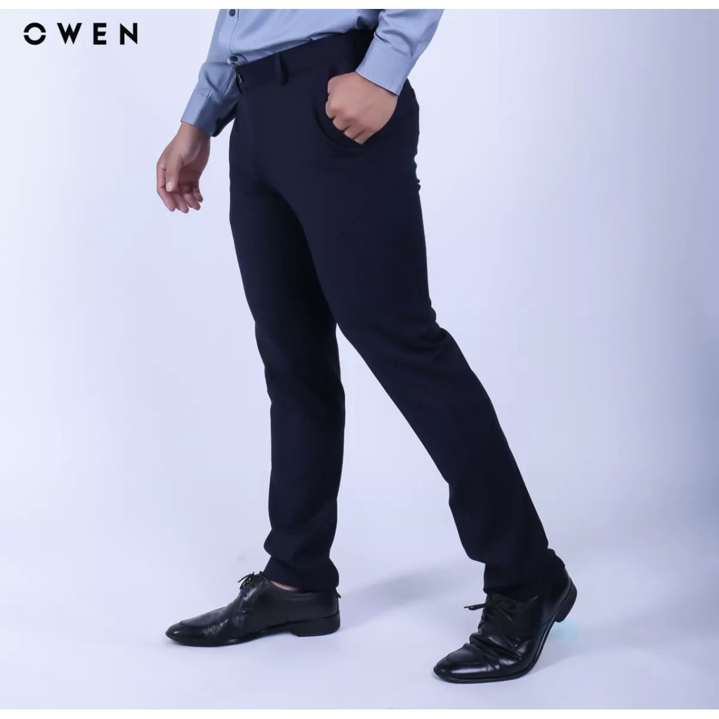 OWEN - Quần âu nam Owen SLIMFIT màu xanh tím than 91371