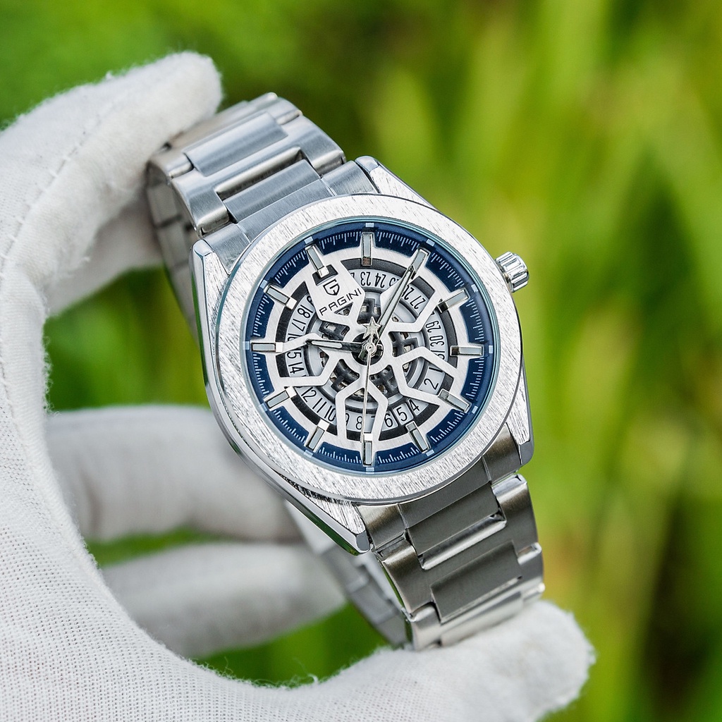 Đồng hồ nam PAGINI 15566 kim trôi – Chống nước chống xước cao cấp -Bảo hành 6 tháng