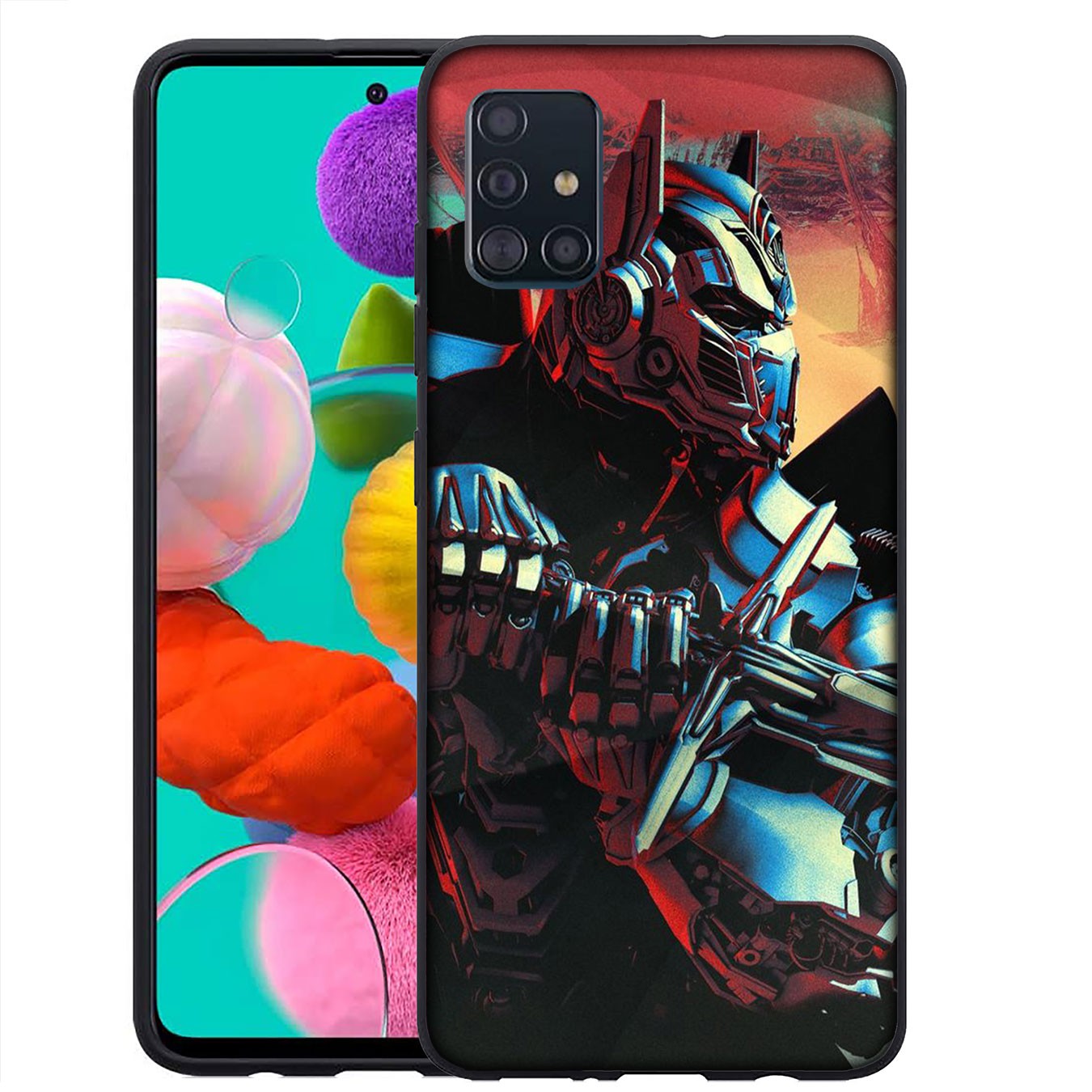 Samsung Galaxy A9 A8 A7 A6 Plus J8 2018 + A21S A70 M20 A6+ A8+ 6Plus Casing Soft Silicone H45 Gundam Cartoon cool Phone Case