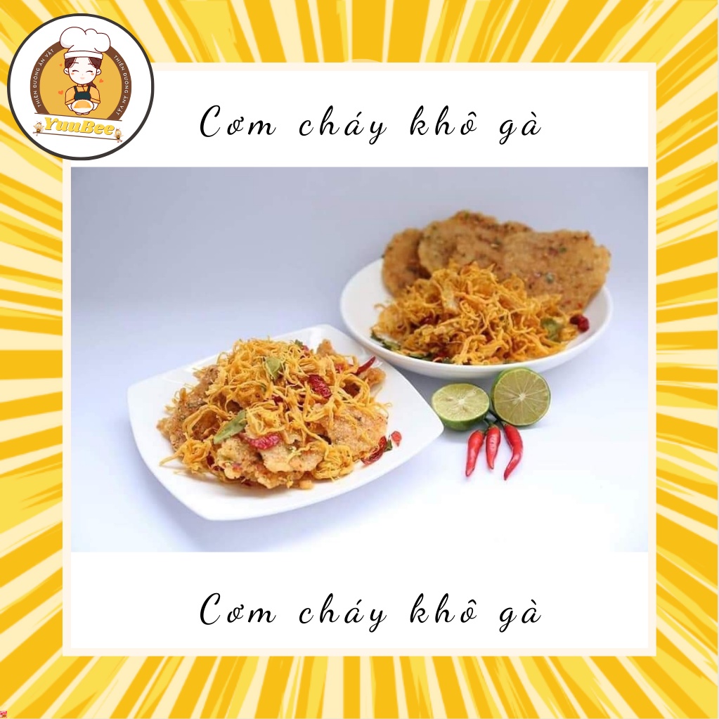 Cơm cháy lắc khô gà chiên mắm hành giòn rụm thơm ngon siêu rẻ 300g YUUBEE - Đồ ăn vặt Việt Nam - Ăn vặt YuuBee