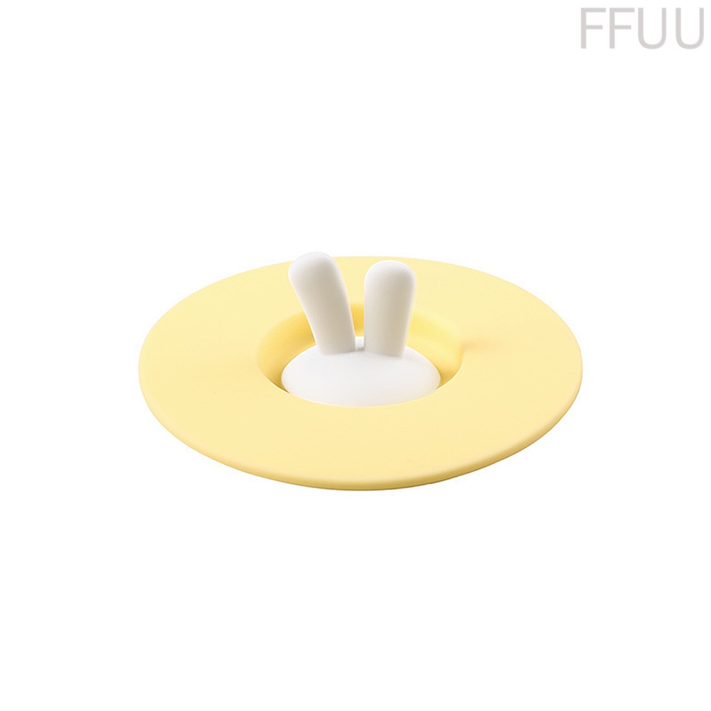 Nắp Đậy Cốc Nước Bằng Silicon Chống Bụi Hình Hoạt Hình Màu Vàng Dễ Thương Tiện Dụng 86