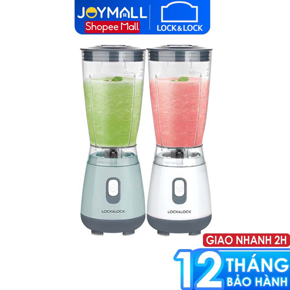 Máy Xay Sinh Tố Lock&Lock Personal Blender 600ml EJM436 - Hàng Chính Hãng, Thao Tác 1 Chạm, Lưỡi Dao Bén - Joymall