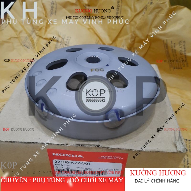 Nồi ly hợp xe SH mode và SH 125 , 150 Việt Nam ( Mã: 22100-K72-V01) Chuông sau SH việt -hàng chính hãng - giảm 5% (-10%)