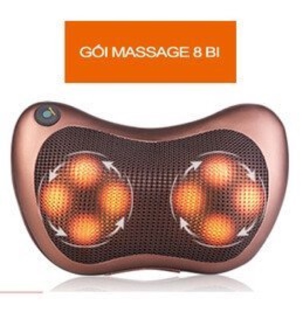 (Giảm nhức mỏi) Gối massage - gối mát xa hồng ngoại loại 8 bi chạy giúp giảm nhức mỏi, giảm mỡ bụng siêu tốc tại tphcm