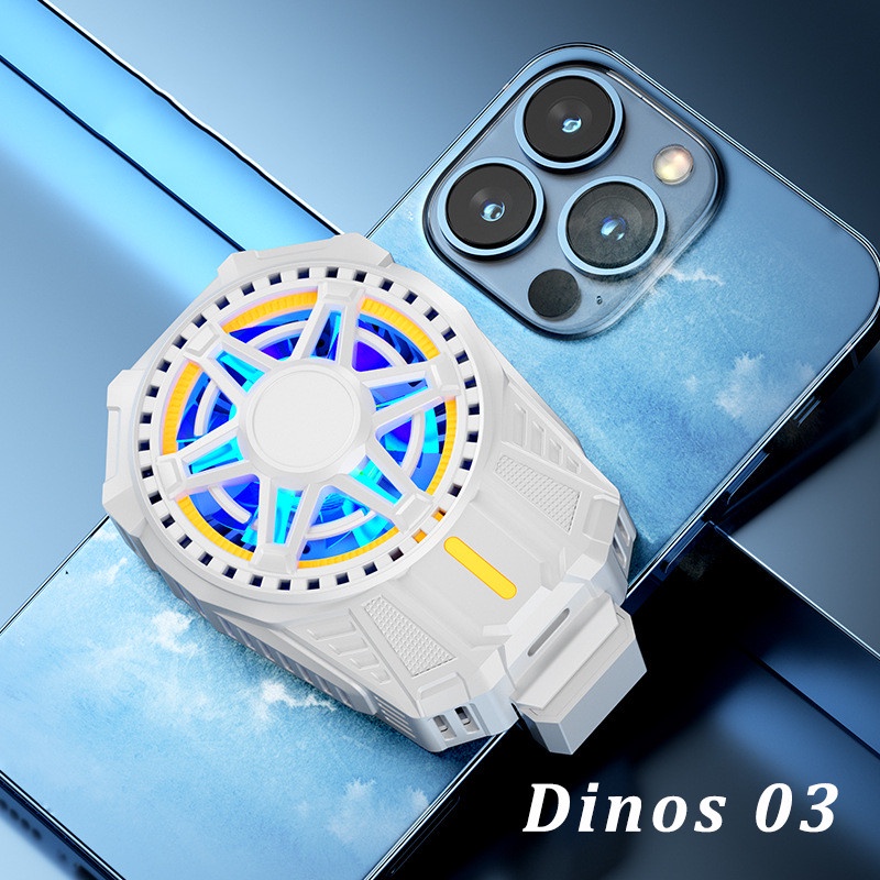 QUẠT TẢN NHIỆT DINOS 03 GẮN ĐIỆN THOẠI, TRÁNH NÓNG TRÁNH LAG KHI CHƠI GAME