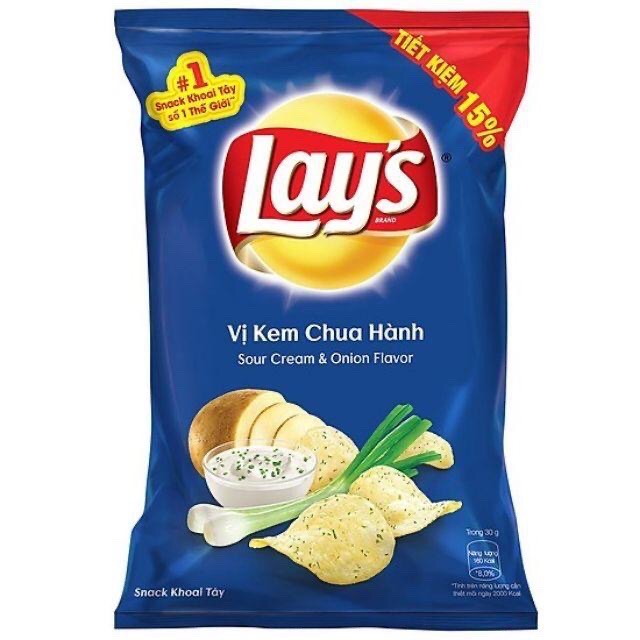 Bánh Snack khoai tây Lay’s gói lớn 35g + 20% 7 hương vị