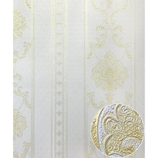 SALE-giấy dán tường châu âu vân sọc màu vàng