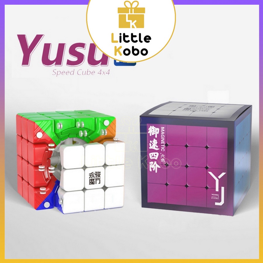 Rubik 4x4 Nam Châm YongJun YuSu V2 M Stickerless YJ V2M Rubic 4 Tầng Đồ Chơi Trí Tuệ