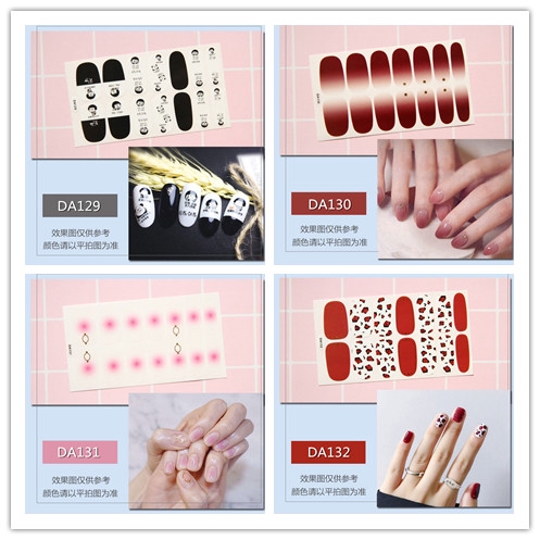 Bộ 14 sticker dán móng tay trang trí chống thấm nước phong cách Hàn Quốc xinh xắn | BigBuy360 - bigbuy360.vn