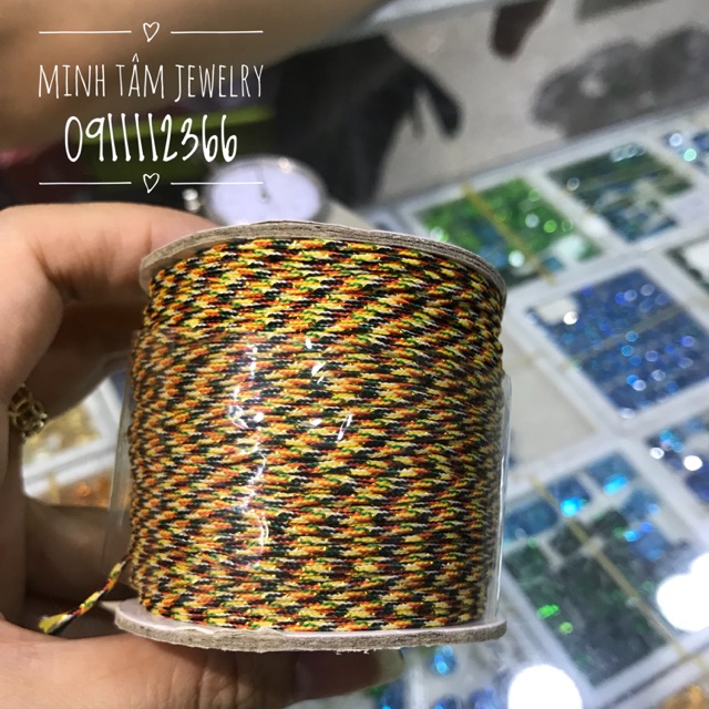 Cuộn dây ngũ sắc tết vòng tay,Dây ngũ sắc đan vòng tay may mắn