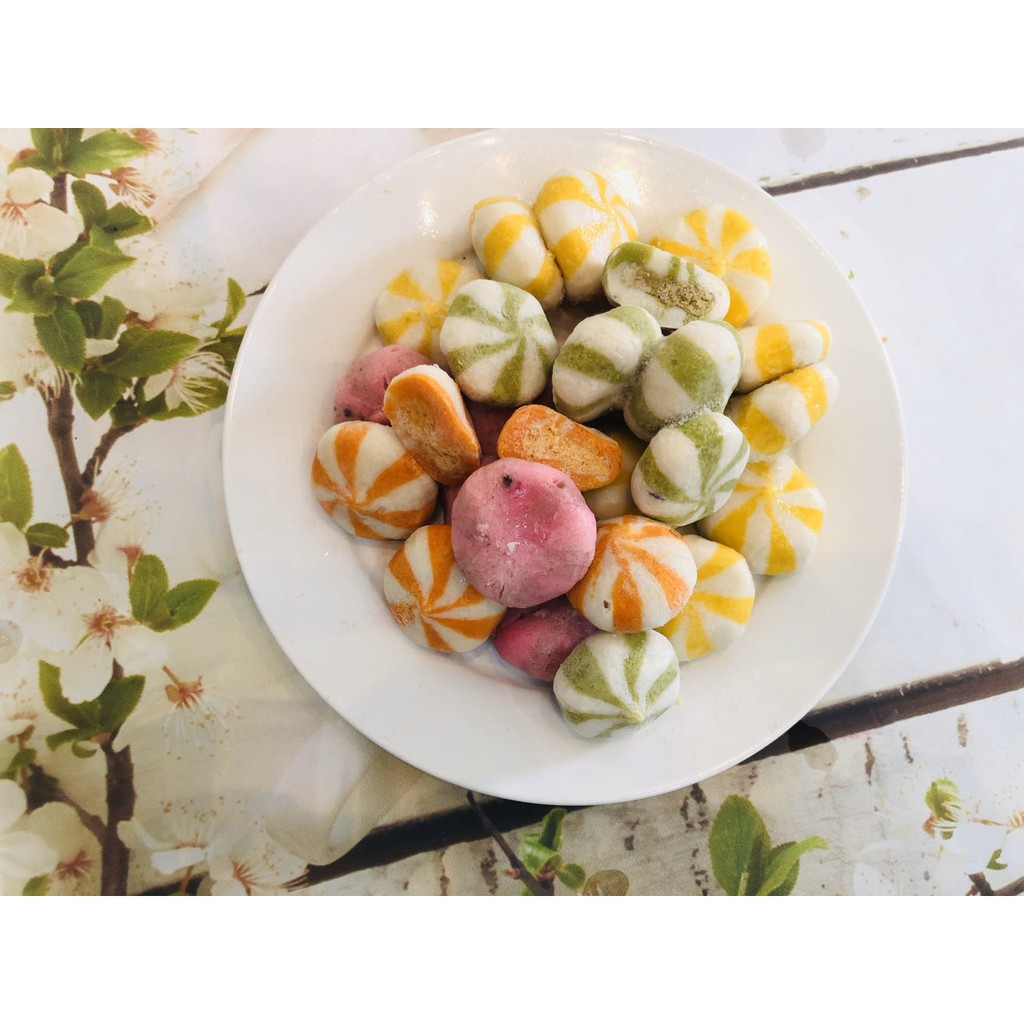 1kg Viên bánh bao hải sản nhân trứng cá nhím biển thập cẩm đủ màu