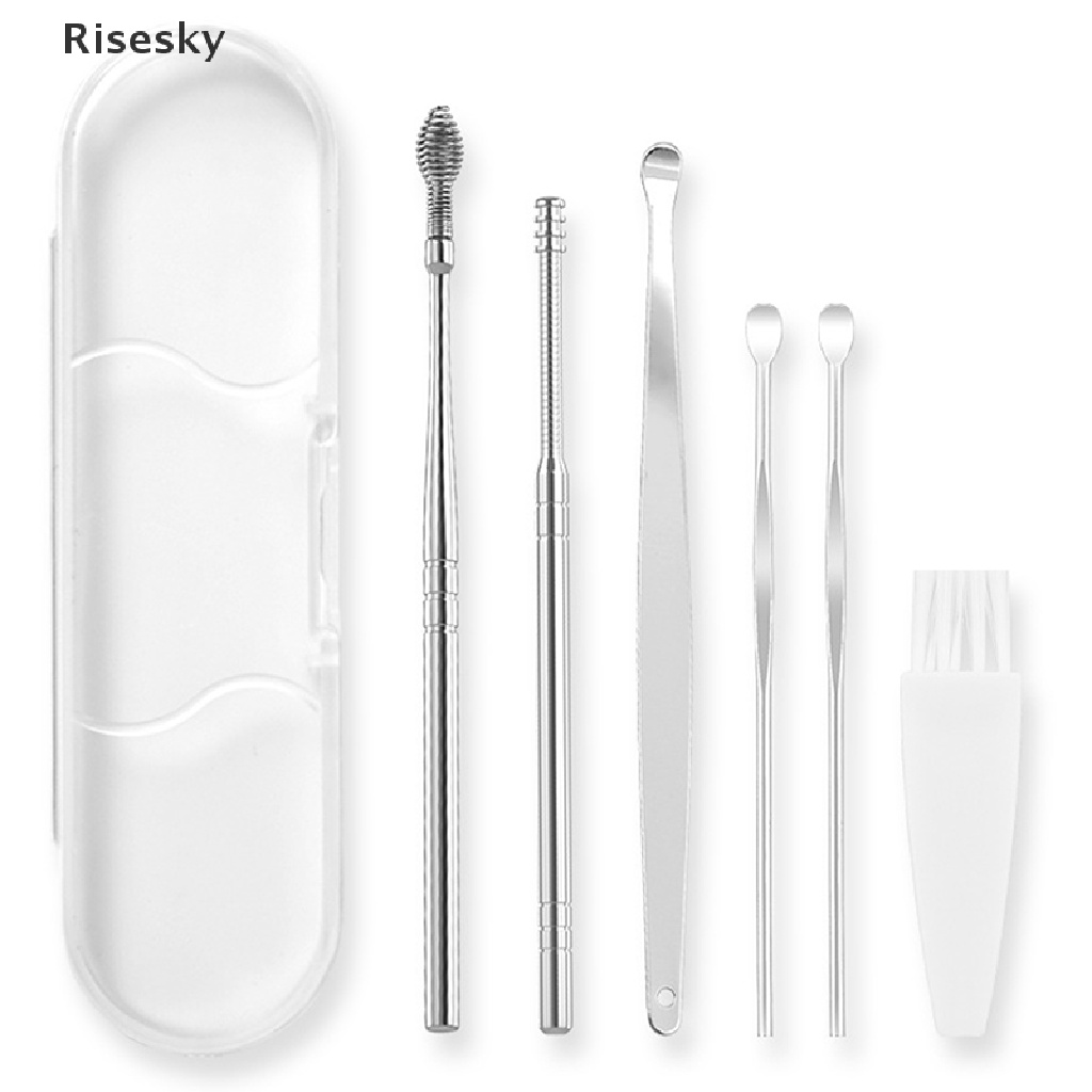 Bộ 6 Dụng Cụ Lấy Ráy Tai Bằng Thép Không Gỉ Dễ Dàng