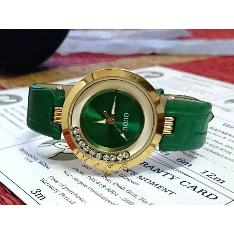 Đồng hồ nữ GUOU G830 dây da nữ tính phong cách Hàn quốc