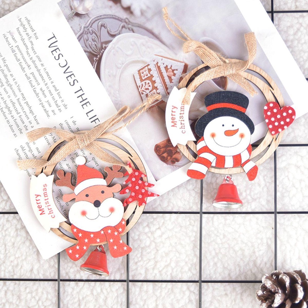 Phụ Kiện Treo Trang Trí Cây Thông Giáng Sinh Bằng Vải Bố Dễ Thương