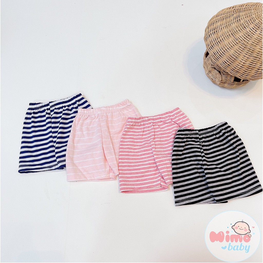 Quần chục đùi cotton kẻ Mimo Baby cho bé